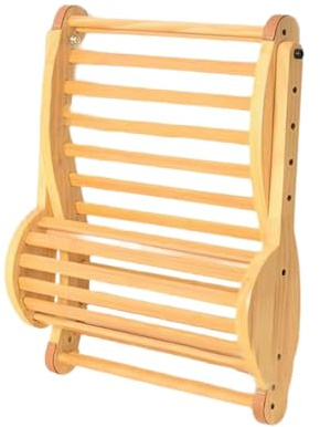 predolo Schienale per Sauna con poggiatesta, Design ergonomico a S, Resistente al Calore, Portatile, Pieghevole, 2 in 1, per Bagno, Relax e Bagno