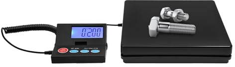 MEELRYD Balance postale numérique, 50 kg/1 g, balance numérique à plate-forme de haute précision avec fonction de maintien/tare/LCD, pèse-lettres pour colis, bagages, usage domestique