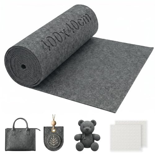 Hexizexi filt, metervara, 40 × 400 cm, filttyg, metervara, 3 mm tjock