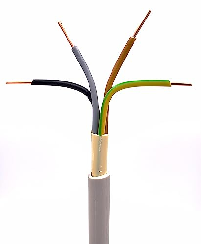 Prysmian 100m NYM-J 4x1,5 mm² RE Mantelleitung grau Installationsleitung Feuchtraumleitung