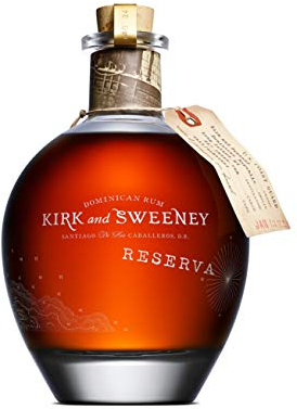 KIRK & SWEENEY - Reserva - Rhum Vieux Ambré - Origine : République Dominicaine - Notes de Fruits Secs & Sucre Roux - Vieillis en Fûts de Chêne Américain - 40 % Alcool - 70 cl