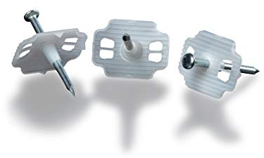 Kimmel Nagelscheibe, Kabelbefestigung, Kabelschelle, Klemmscheibe mit Nageldübel Futura - 3.3 x 85 (25 Stück)