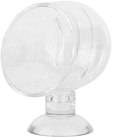Zerodis Aquarium Feeder, transparenter Aquarium Futterautomat mit Saugnapf Pet Supply für die Fütterung von Rotwurm(Acryl Crack Cup)