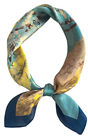 Ecroon Dam pannband scarf siden känsla bandanas hår sjal/halsdukar/stole/scarf-stor fyrkantig satin, D, One Size