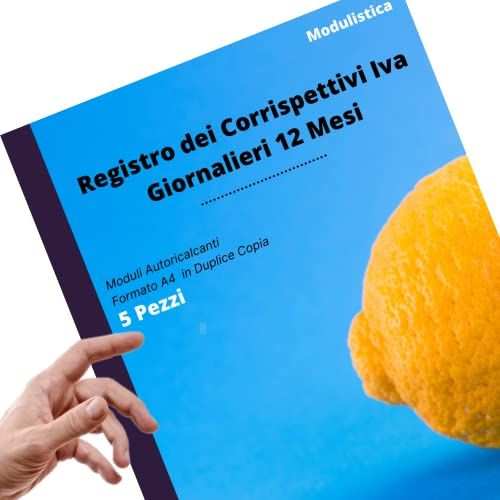 LogicaShop Registro dei Corrispettivi Iva 12 Mesi, Libro Giornale Cassa A4 in Duplice Copia Autoricalcante (5)