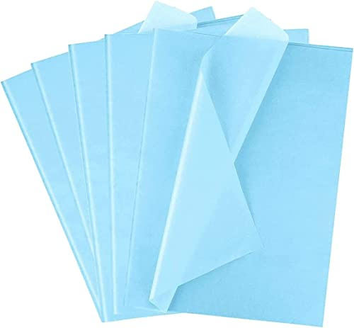 5 Sheets of Baby Blue Tissue Paper-20x30(50cmx75cm)-Gift Wrapping Paper- Acid Free-Kids Art and Craft Wrapping Paper Sheets. Baby Blue . SALPACK