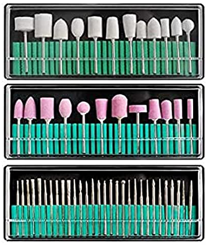 54 Stück Diamant Bits für Nagelfräser Maniküre Bits Professioneller Nagelfräser Aufsätze Aus Entfernen Gel Acryl Nagelhaut Nagelbohrer für Maniküre Pediküre