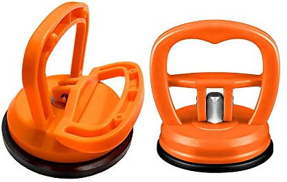 Diyxisk Dent Puller, 2 Packs Car Dent Puller Repair Kit, 57MM Powerful Car Dent Removal Tools Suction Cups for Cars, Glass Tiles Mirror Lifting and Objects Moving(Orange)