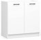 3E 3xE living.com Küchenmöbel EDERSEN, Spülenschrank,Unterschrank in weiß (B:80cm H:82cm T:46cm) mehr Teile zum Auswahl