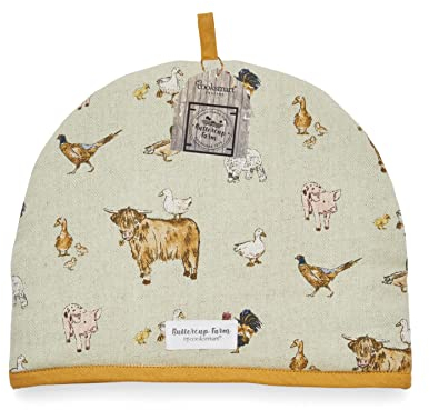 Cooksmart British Designed Tea Cosy | Teapot Warmer Suitable For Small, Medium or Large Teapots | Designed by British Designers in the UK - Buttercup Farm