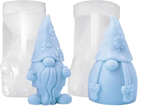 2 stycken silikonformar, 3D-silikonform jul, silikonformar för betong, för gjutning DIY jul Halloween presentdekoration