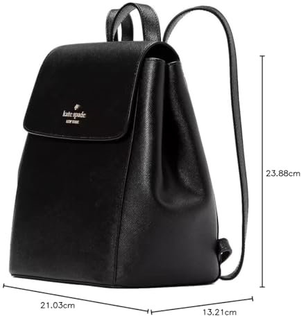 Kate Spade New York Damen Madison Saffiano Leder Flap Rucksack, Schwarz, Schwarz, Classic