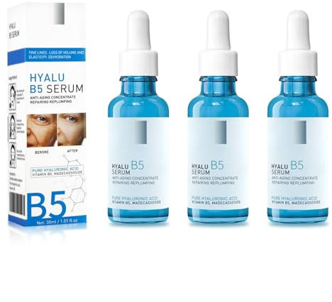 3 Pcs Serum B5, Anti-Wrinkle Serum, Anti Aging Serum, Natürliche Skincare Anti Aging Serum, Gesichtsserum für Reduziert Falten, Anti-Aging Collagen Serum für alle Hauttypen Geeignet