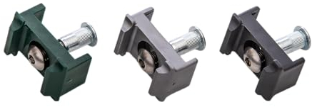 Maxhome24 | 20x Auflagebock Set | Niete | Zaun Reperatur Set | Komplett | Zaun | Doppelstabmattenzaun Moosgrün