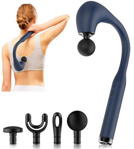 INKEER Massagepistole mit verlängertem Griff, revolutionäres U-förmiges Rückenmassagegerät zur Schmerzlinderung, Tiefengewebe-Körpermassagegerät für Nacken, Schulter, Beine, erreichen Sie jeden Muskel