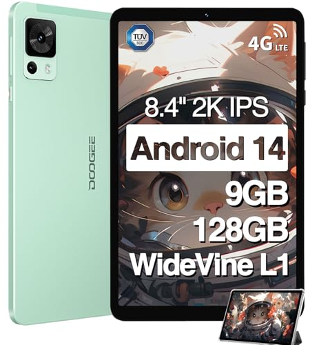 DOOGEE T20 MINI 8 Zoll Tablet Android 14, 9GB RAM + 128GB ROM/TF 1 TB Gaming Tablet, 4G Dual SIM Tablets PC | FHD | 5+13 MP Kamera | 5060mAh Akku | Bluetooth 5.0, Tablets mit Octa Core