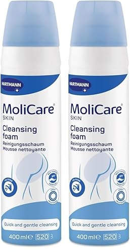 MoliCare Skin - Mousse Nettoyante Pour la Toilette Intime - pH Neutre à la Peau - S'utilise Sans Eau - 400 ml (Lot de 2)