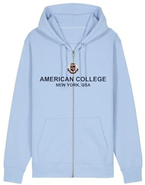 AMERICAN COLLEGE USA Himmelsblå dragkedja tröja 8 år gammal, Färg: blå, 8 �r