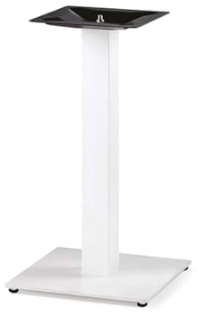 ZStyle Base de Mesa – Estructura Robusta – Metal – Interior/Exterior – Industrial Moderno – Blanco – 44x44 cm – 73 cm de Alto – Para Bar, Catering, Restaurante, Hotel Bistrot