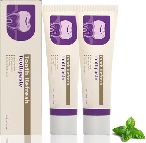 Kreain Nature Tooth Uppfriskande tandkräm, 100 g — Stärker emaljen och ger frisk andning, känsliga tänder, tar bort missfärgning och främjar friska tänder, mild och irriterande, familjer (2 st)