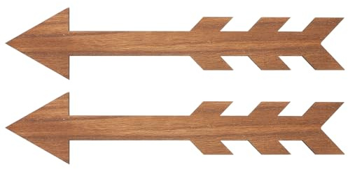 SEWACC Lot de 2 Flèches Décoratives en Bois pour Boîte aux Lettres Décoration Murale Artisanale Rustique Panneau Signalétique Jardin Résistant aux Intempéries Style Ferme pour Entrée