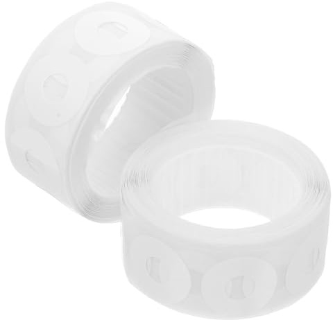 FUNNETOYU 500 Étiquettes de Renforts de Trou Auto-adhésives Blanches en Pvc, Protecteurs Perforés Ronds pour Réparation de Classeurs, Anneaux Économiseurs de Papier Solide pour Usage