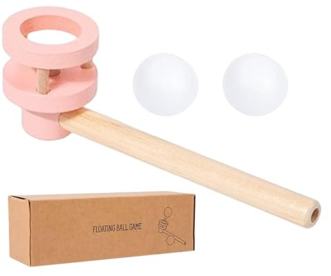 Generico Flytande boll för vaxboll 15x5 cm | Trä flytande boll | Balansleksak och andningstränare för barn, hjärntänkande lek, inkluderar 2