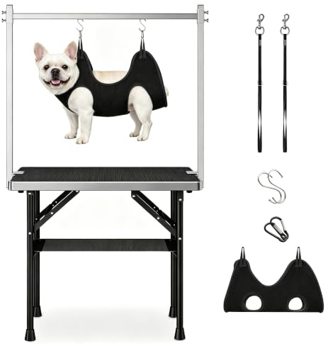 Table de toilettage réglable en hauteur pour chien