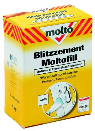 Molto 5087696 Moltofill Ciment à prise rapide Blanc 1 kg