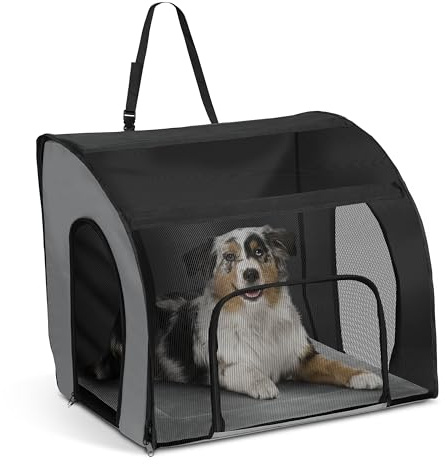 K&H Dog Car Seat, Travel Safety Carrier for Pets, Large, Gray/Black