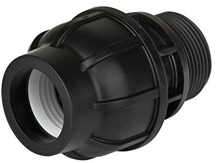 PE Tube Raccord union 20 mm x 1/2 AG avec DVGW