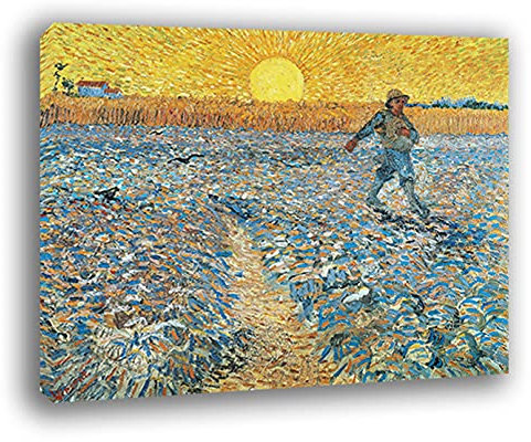 Quadro VAN GOGH il Seminatore - RIPRODUZIONE STAMPA SU TELA Quadri Moderni Moderno Arte Astratto Cucina Soggiorno Camera da letto printerland.it (50x70 cm)