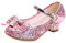 mama stadt Prinzessin Schuhe Mädchen Glitzer Schuhe Kinder Stöckelschuhe Mädchen Pailletten Prinzessin Cosplay Schuhe Partys Hochzeiten Klett Sandalen Elegante Mädchen Schuhe mit Absatz, Rosa/ 32
