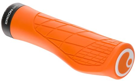 Ergon – GA3 Fahrradgriff | Ergonomisch mit Mini-Wing | MTB, All Mountain, Trail | Regular | Large | Juicy Orange