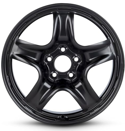 For 2005-2012 Chevrolet Malibu 17 Inch Black Painted Steel Rim - OE Direct Replacement - Road Ready Car Wheel