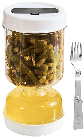 Pickles, burkar med sil och oliver, lufttäta gurkor, timglas, olivbehållare