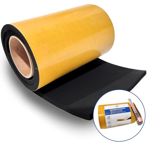 Skumgummiplatta/självhäftande gummi/självhäftande matta/skumgummi för stoppning/termisk isolator husbilsvans/kolonnskydd (band 20 cm, längd 1 m; tjocklek 10 mm)