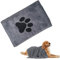Hundehandtuch,Hunde Handtuch Extra Saugfähig,Mikrofaser Hundehandtuch,GroßEr Hunde Handtuch,75 x 35 cm Hunde Handtuch für Katzen,Ideal für Kleine,Mittelgroße & Große Hunde & Katzen,Grau