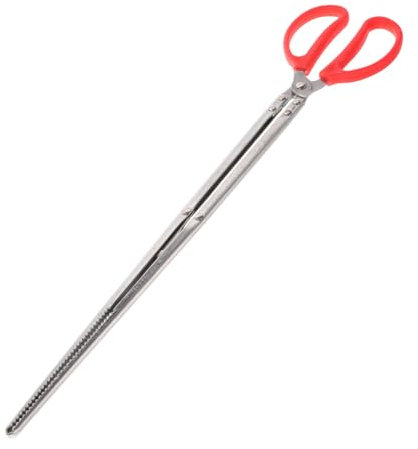 PERSELOSO Trampa De Basura Pinza Para Chimenea Con Mango Agarrador De Troncos Para Pozo De Pinzas Para Troncos Herramientas Para Fogatas Pinzas Para Carbón Acero Inoxidable