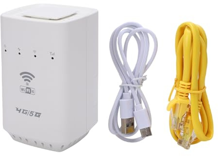 Qudinip Router Inalámbrico WiFi 6, Enrutador CPE 4G LTE con Ranura de Tarjeta SIM para Punto de Acceso WiFi Portátil, 300Mbps Cat4 Internet, hasta 32 Dispositivos, Cobertura de 300㎡,