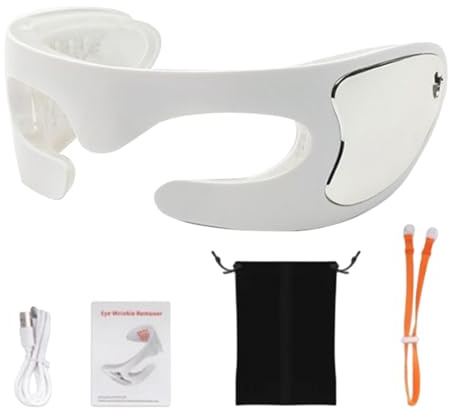 Dispositivo masajeador de ojos: terapia de luz ajustable Cojín de aire de presión envolvente 3D Comodidad El diseño portátil recargable por USB ayuda a reducir la hinchazón, las ojeras, la fatiga