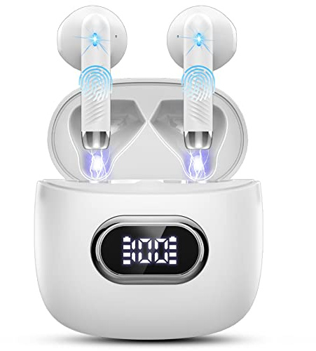 Auriculares Inalámbricos Bluetooth 5.4, 2026 Auriculares Bluetooth con HiFi Estéreo, 56H HD Mic Cascos Inalambricos Bluetooth con Reducción de Ruido, USB-C, Control Táctil, IP7 Impermeable Audifonos