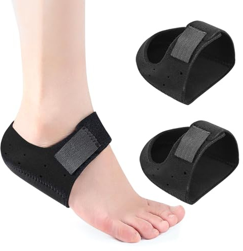 Favelable Protector de Talón y Tobillo,Transpirables TalónProtectores,Almohadilla de apoyo del talón,cojín para el talón para aliviar la presión,para hombres y mujeres(negro 40-44)