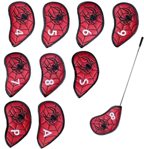 Järnöverdrag till golfklubbor,överdrag för golfklubbor Pu Läder | Golfskydd för utomhusaktiviteter Golfer Wood Headcovers