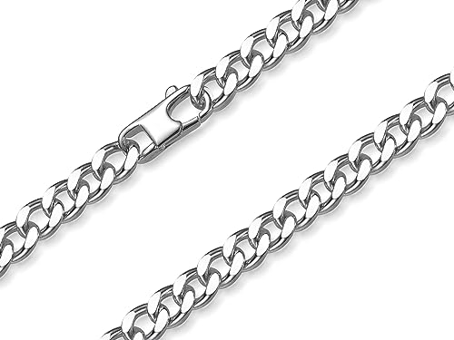 Silberketten-Store - Collar de plata de ley con cadena pánzer Hals5mm 2,5mm - Longitud 80cm