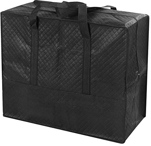 Zuvo Large Handy Storage Bag with Web Handle, Waterproof 600D Oxford Fabric Jumbo Bag 60L | Strong Reusable Bags Perfect for Under bed Storage, Blankets, Duvet, Laundry, Shopping, Moving (1)