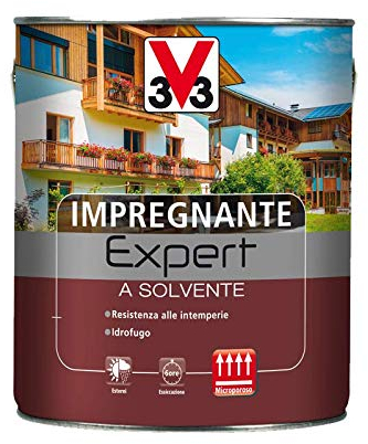 V33 Impregnante a Solvente Linea Expert Colore Noce medio 750 ML