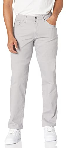 Amazon Essentials Herren 5-Pocket-Stretch-Twillhose, Gerade Geschnitten, Hellgrau, 40W / 30L