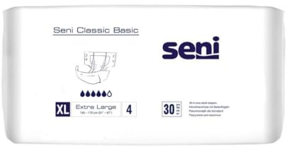 Seni Classic Basic Inkontinenzhose, XL, 30 Stück, Unisex, Erwachsene (Groß), Urinschutz