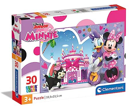 Clementoni - 20268 - Supercolor Puzzle Disney Minnie - Puzzle Mit 30 Teile - Puzzle Für Kinder Ab 3 Jahren, Made In Italy